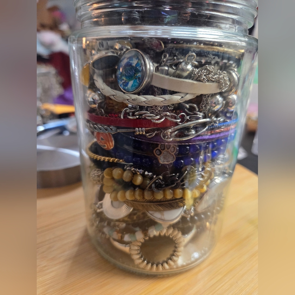 Mystery (Bracelets Only) Large Jewelry Glass Jar #25 - Picture 4 of 6